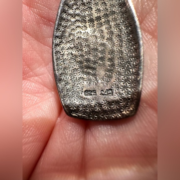 Vintage Sterling Silver Abalone Sectioned Pendant Necklace with Marcasite - Picture 7 of 8